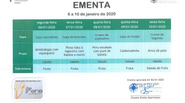 EMENTA DE 06 DE JANEIRO A 10 DE JANEIRO