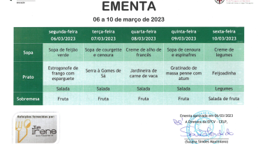 EMENTA DE 06 A 10 DE MARÇO