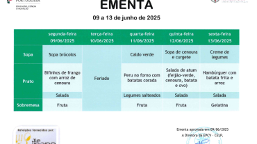 EMENTA DE 06 A 13 DE JUNHO