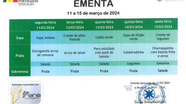 EMENTA DE 11 A 15 DE MARÇO