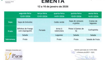 EMENTA DE 12 A 16 DE JANEIRO