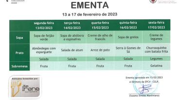 EMENTA DE 13 A 17 DE FEVEREIRO
