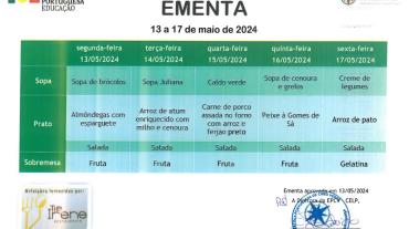 EMENTA DE 13 A 17 DE MAIO