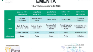 EMENTA DE 15 A 19 DE SETEMBRO DE 2025