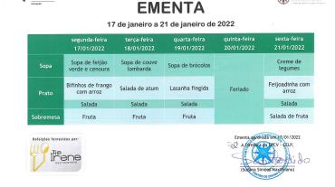 EMENTA DE 17 A 21 DE JANEIRO