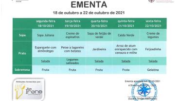 EMENTA DE 18 A 22 DE OUTUBRO