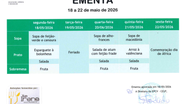 EMENTA DE 18 A 22 DE MAIO