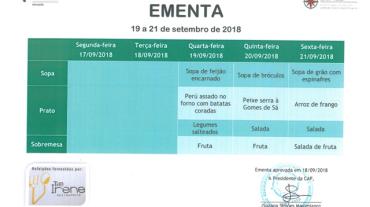 EMENTA DE 19 DE SETEMBRO A 21 DE SETEMBRO