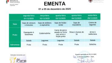 EMENTA DE 1 A 5 DE DEZEMBRO