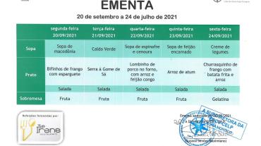 EMENTA DE 20 DE SETEMBRO A 24 DE SETEMBRO