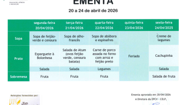 EMENTA DE 20 A 24 DE ABRIL
