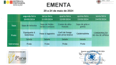 EMENTA DE 20 A 24 DE MAIO