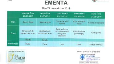 EMENTA DE 20 DE MAIO A 24 DE MAIO