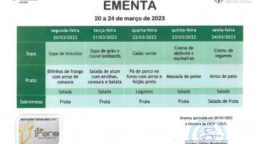 EMENTA DE 20 A 24 DE MARÇO 