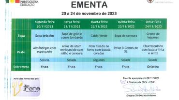 EMENTA DE 20 A 24 DE NOVEMBRO 