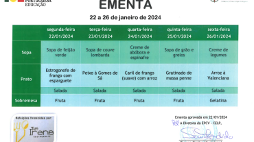 EMENTA DE 22 A 26 DE JANEIRO