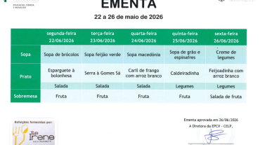 EMENTA DE 22 A 26 DE JUNHO