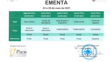 EMENTA DE 24 DE MAIO A 28 DE MAIO