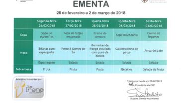 EMENTA DE 26 DE FEVEREIRO A 2 DE MARÇO