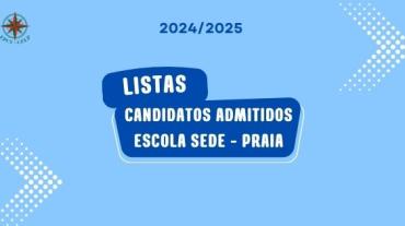Listas de candidatos admitidos - 2024/2025