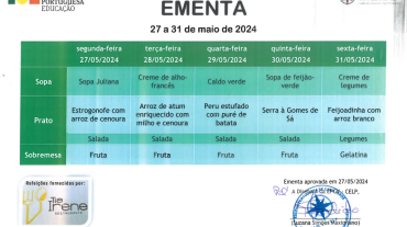 EMENTA DE 27 A 31 DE MAIO