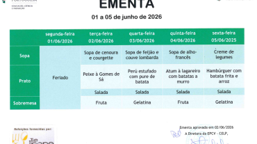 EMENTA DE 2 A 5 DE JUNHO