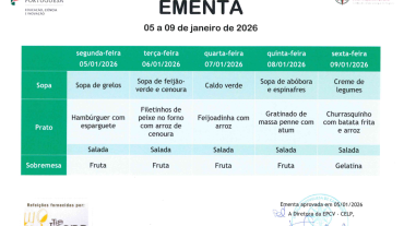 EMENTA DE 5 a 9 DE JANEIRO