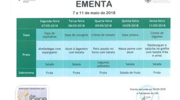 EMENTA DE 7 DE MAIO A 11 DE MAIO