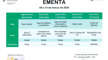 EMENTA DE 9 A 13 DE MARÇO