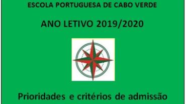 ADMISSÃO À ESCOLA PORTUGUESA DE CABO VERDE - 2019/2020