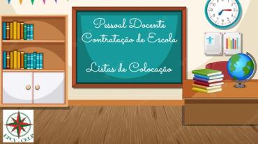 Pessoal Docente - Listas de colocação em Contratação de Escola