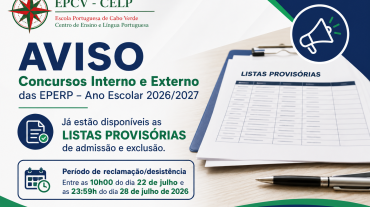 Concursos Interno e Externo das EPERP – Listas Provisórias de Admissão e Exclusão