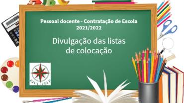 Pessoal Docente - Listas de colocação em Contratação de Escola