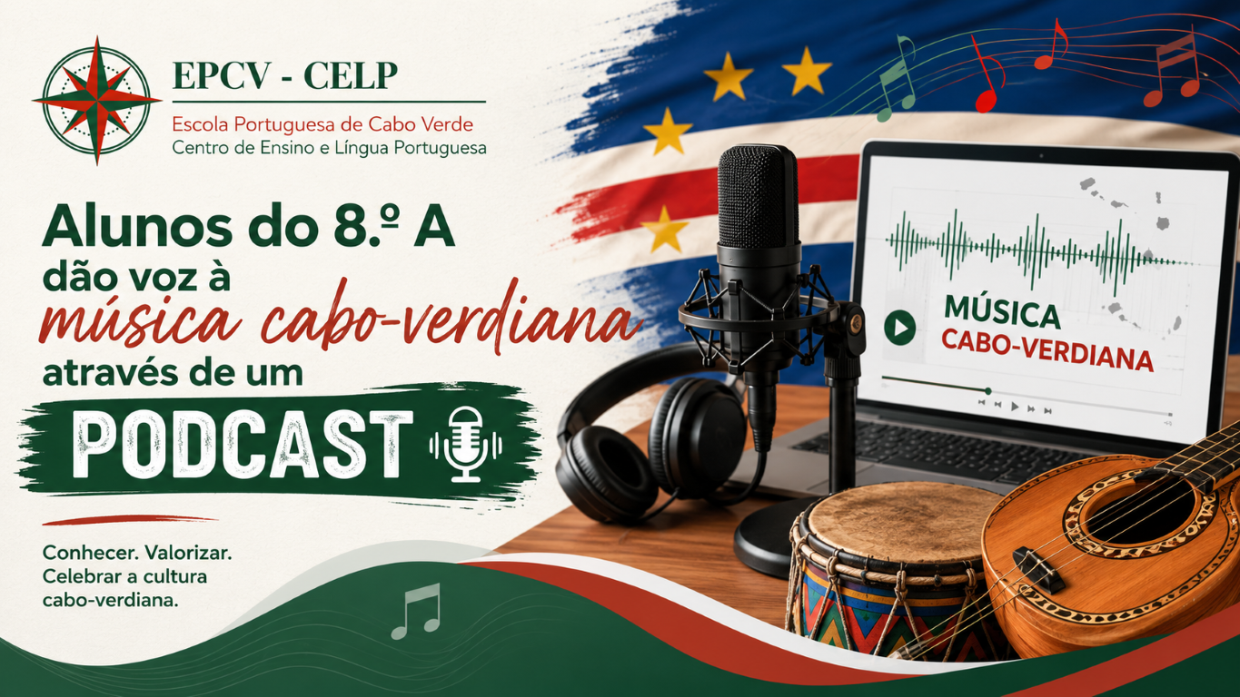 Alunos do 8.º A dão voz à música cabo-verdiana através de um podcast