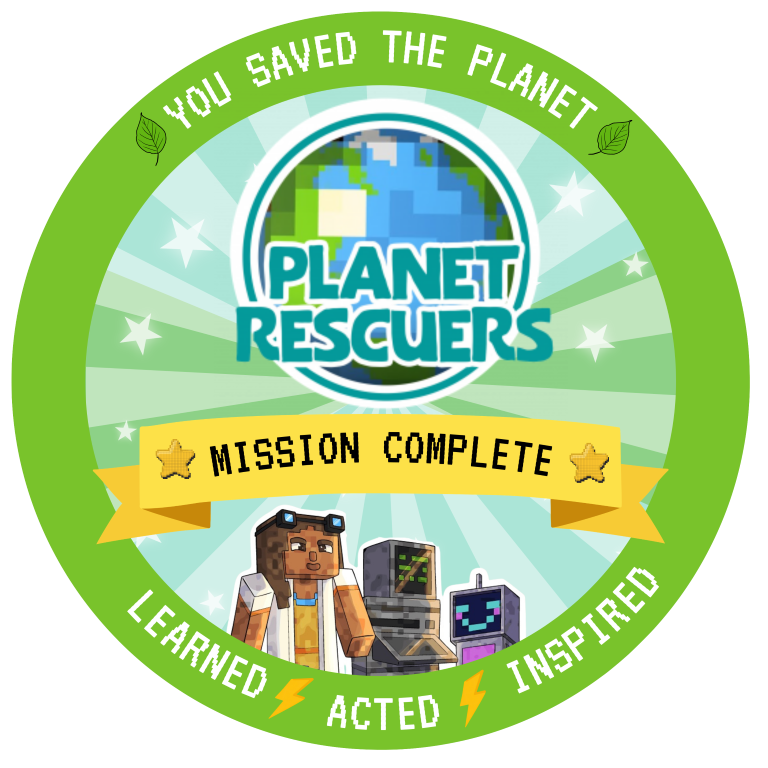 You saved the planet badge