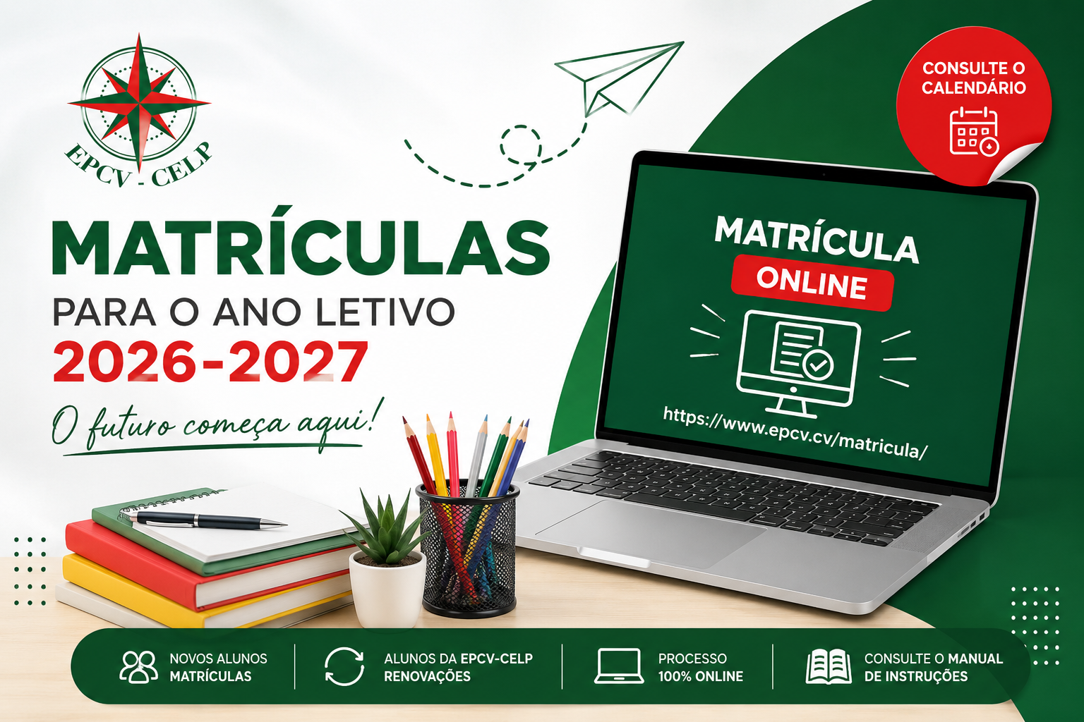 Matrículas para o ano letivo 2026-2027