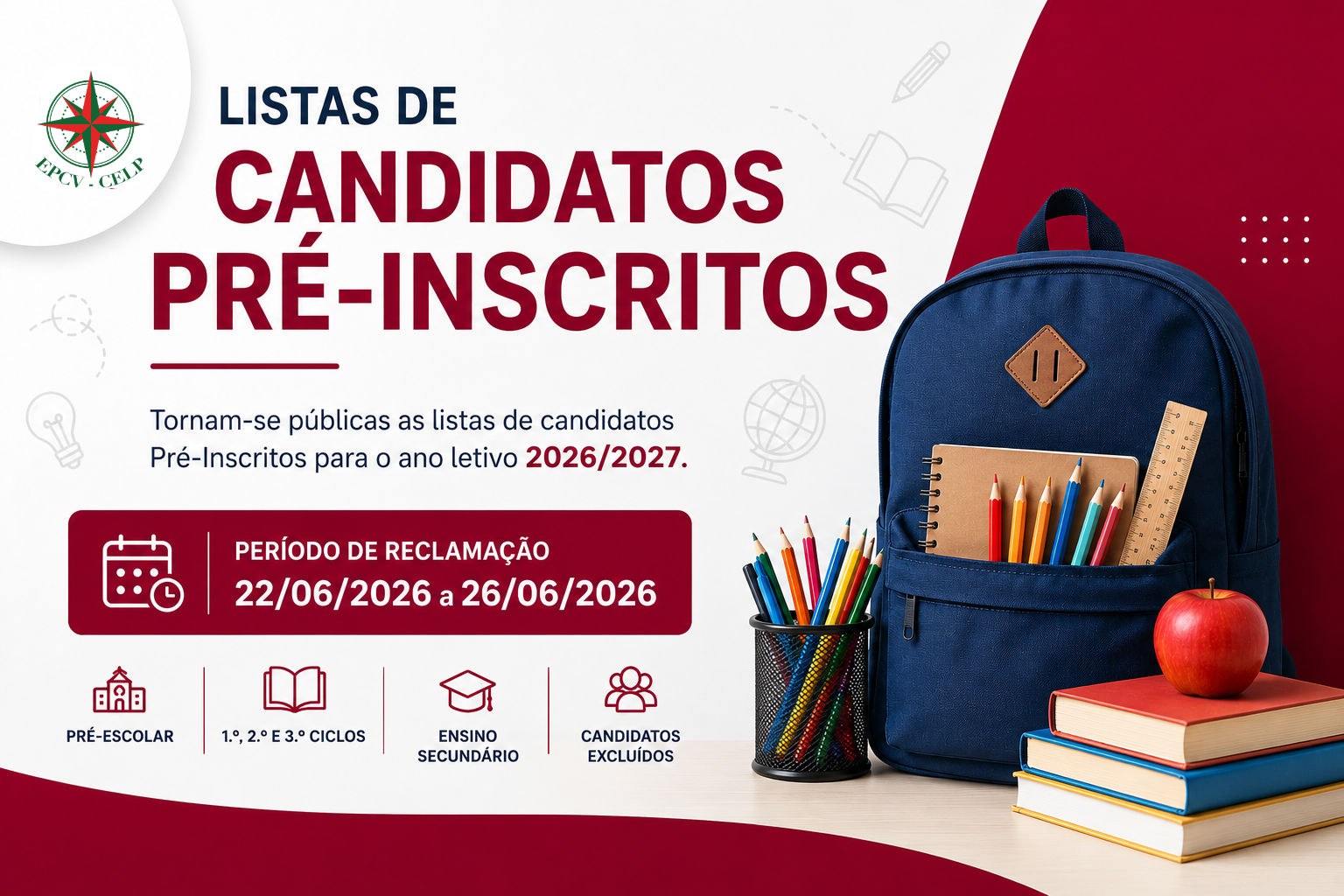 Listas de Candidatos Pré-Inscritos