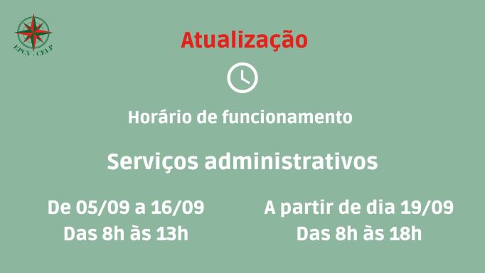Serviços administrativos - Horário